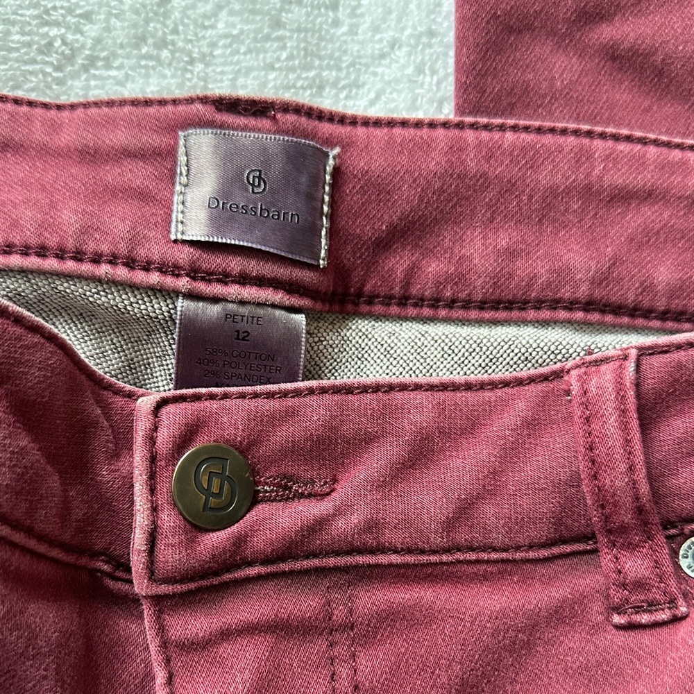 Dress Barn High-Rise Jeans in Dusty Rose - Picture 2 of 9